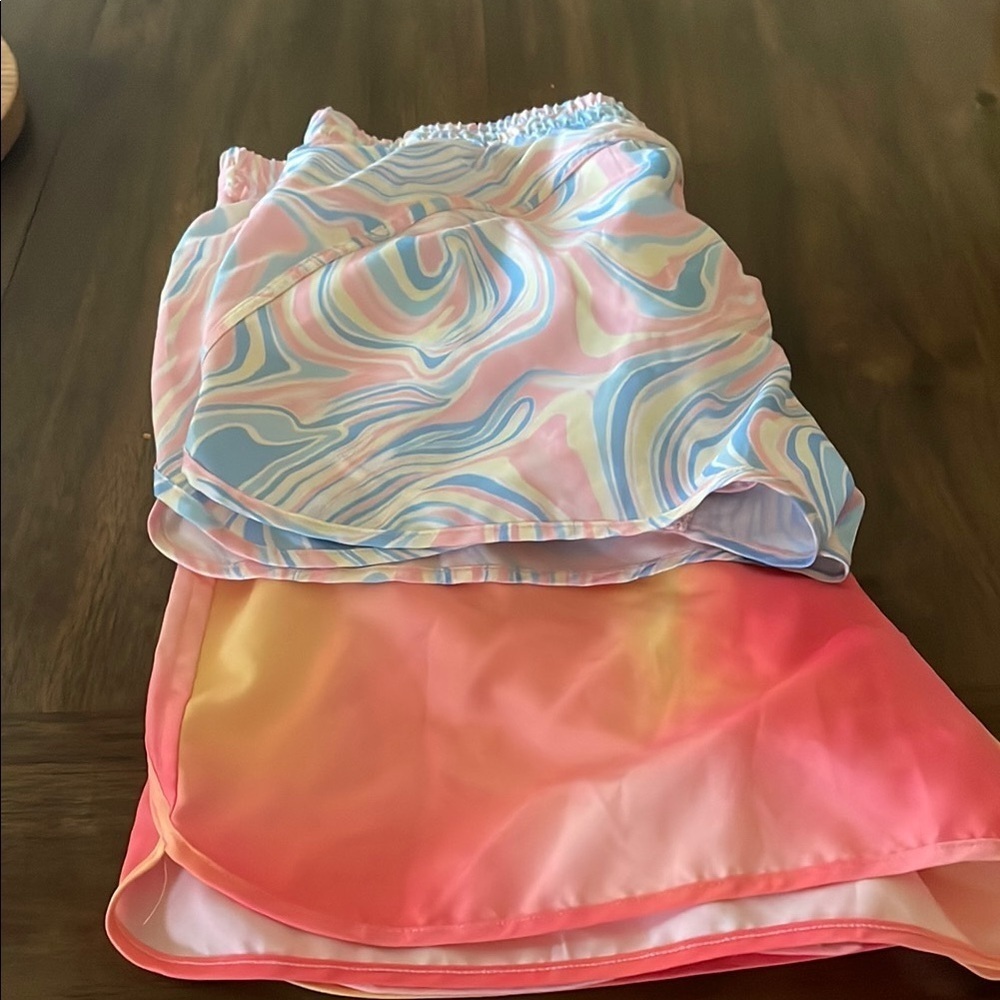 Colorful Swirl and Gradient Shorts two pairs 
In great condition